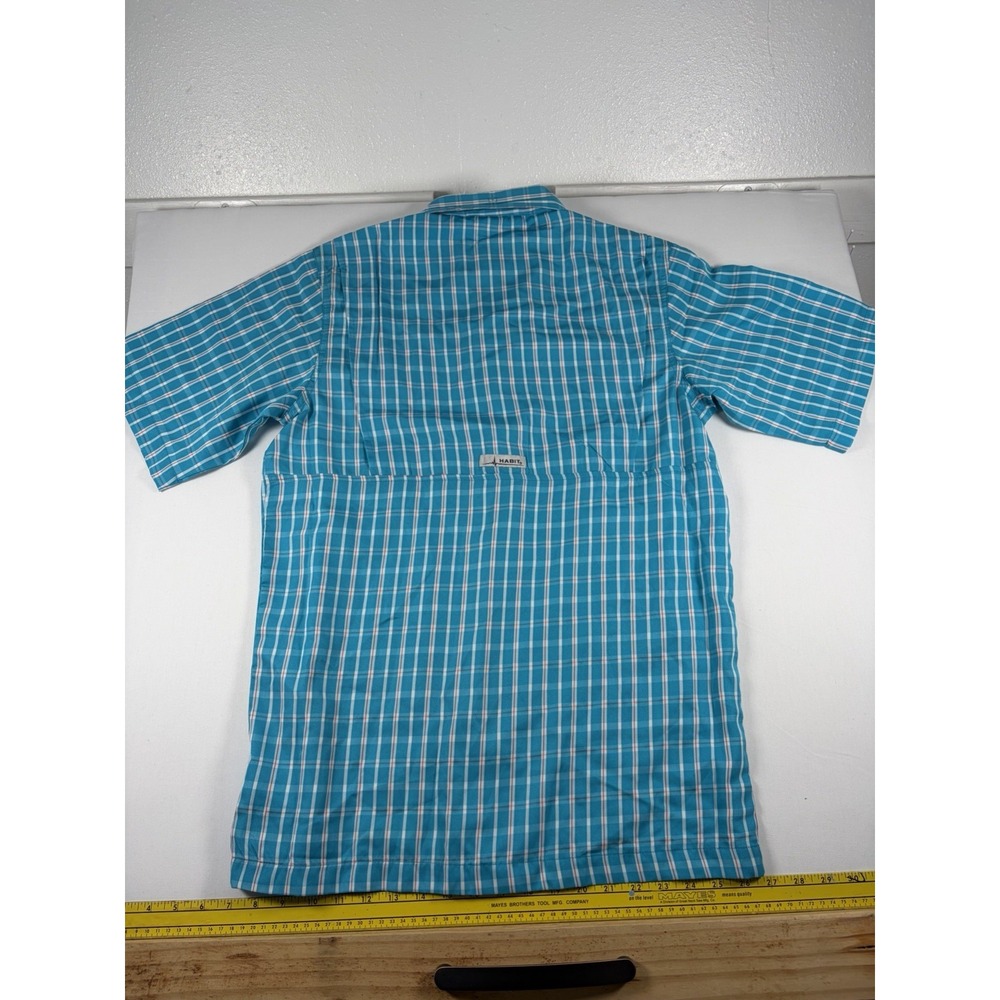 New HABIT MENS Short SLEEVE Crayfish Creek RIVER Vented Outdoor SHIRT Blue S - Picture 4 of 13